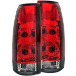 Chevy Tahoe 1995-1999 Red and Smoked Custom Tail Lights