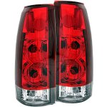 GMC Suburban 1992-1999 Red and Clear Custom Tail Lights