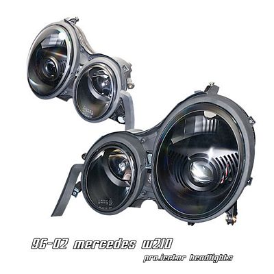 Mercedes black projector headlights #3