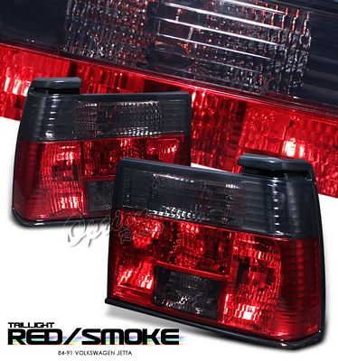 VW Jetta 19841991 Red and Smoke Euro Tail lights