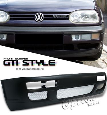 VW Golf 3 19931998 GTI Style Silver Vent Front Bumper