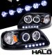 Ford Expedition 1997-2002 Black Halo Projector Headlights with LED