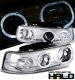 Chevy Suburban 2000-2006 Clear LED Halo Projector Headlights