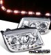 VW Jetta 1999-2004 Clear Projector Headlights with LED DRL
