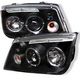 VW Jetta 1999-2004 Black Dual Halo Projector Headlights with LED
