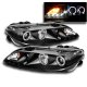 Mazda 6 2003-2005 Black Halo Projector Headlights with LED DRL