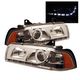 BMW E36 Sedan 1992-1998 Clear Projector Headlights with LED Daytime Running Lights