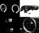 Chevy Silverado 1999-2002 Black Halo Projector Headlights with LED