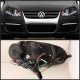VW Rabbit 2006-2009 Black HID Projector Headlights LED DRL