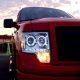 Ford F150 2009-2014 Clear Dual Halo Projector Headlights LED DRL