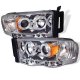 Dodge Ram 2500 2003-2005 Clear Halo Projector Headlights with LED