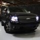Chevy Suburban 2007-2014 Black Halo Projector Headlights with Integrated LED