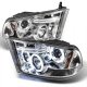 Dodge Ram 3500 2010-2018 Clear CCFL Halo Projector Headlights LED DRL