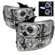 Chevy Silverado 2007-2013 Clear Dual Halo Projector Headlights with LED