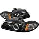 Dodge Caravan 1996-2000 Black Dual Halo Projector Headlights with Integrated LED