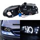 Chrysler Town and Country 1996-2000 Black Dual Halo Projector Headlights with Integrated LED