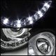 Mercedes Benz CLK 2003-2009 Clear Halo Projector Headlights with LED DRL