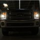 Ford F250 Super Duty 2011-2016 Smoked Halo Projector Headlights with LED DRL
