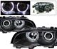BMW E46 Coupe 3 Series 1999-2001 Black Projector Headlights with Halo