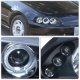 Honda Civic 1992-1995 JDM Black Dual Halo Projector Headlights with LED