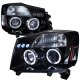 Nissan Titan 2004-2007 Smoked Halo Projector Headlights with LED