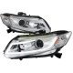 Honda Civic 2012-2013 Chrome Projector Headlights LED DRL Bar