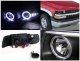 Chevy Silverado 1999-2002 Projector Headlights Black Halo LED