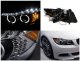 BMW E90 Sedan 3 Series 2006-2008 Black Projector Headlights with LED Signal
