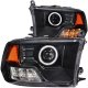Dodge Ram 2500 2010-2018 Projector Headlights Black CCFL Halo