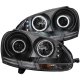 VW Golf 2006-2009 Projector Headlights Black CCFL Halo LED