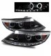 Kia Sportage 2011-2012 Projector Headlights Black CCFL Halo LED DRL