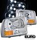 Ford F250 Super Duty 1999-2004 Clear Euro Headlights