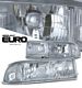 Chevy S10 Pickup 1998-2004 Clear Euro Headlights