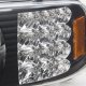 Dodge Ram 1994-2001 Black Euro Headlights with LED Corner Lights