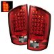 Dodge Ram 2500 2007-2009 Red and Clear LED Tail Lights