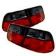 Honda Civic Coupe 1996-2000 Red and Smoked Euro Tail Lights