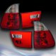 BMW X5 2000-2005 Red and Clear Euro Tail Lights