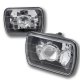 Chevy Tahoe 1995-1999 Black Chrome Sealed Beam Projector Headlight Conversion