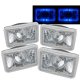 Cadillac Brougham 1987-1989 Blue Halo Sealed Beam Projector Headlight Conversion Low and High Beams