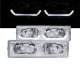 GMC Yukon 1994-1999 Clear Headlights U-shaped LED DRL