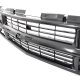 Chevy Silverado 1994-1998 Black Grille and LED DRL Headlights Set