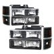 Chevy Tahoe 1995-1999 Black Headlights and LED Tail Lights