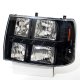 Chevy Suburban 2000-2006 Black Grille and Headlights LED DRL