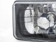 Buick Riviera 1975-1985 Black Chrome Sealed Beam Headlight Conversion Low and High Beams