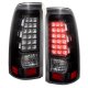 Chevy Silverado 3500 2001-2002 LED Tail Lights Black and Clear