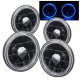 Dodge Charger 1966-1974 Blue Halo Black Sealed Beam Headlight Conversion Low and High Beams