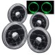 BMW 5 Series 1982-1988 Green Halo Black Sealed Beam Headlight Conversion Low and High Beams