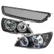 Lexus IS300 2001-2005 Black Grille and Projector Headlights Halo LED