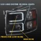 Chevy Silverado 2500HD 2007-2014 LED DRL Projector Headlights Black Smoked