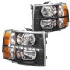 Chevy Silverado 2500HD 2007-2014 Black DRL Headlights and Tinted LED Tail Lights